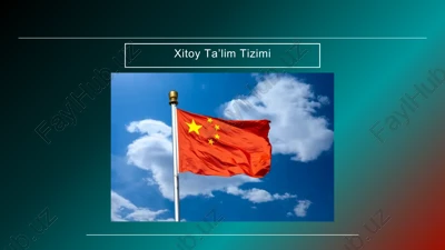 xitoy ta’lim tizimi — PDF