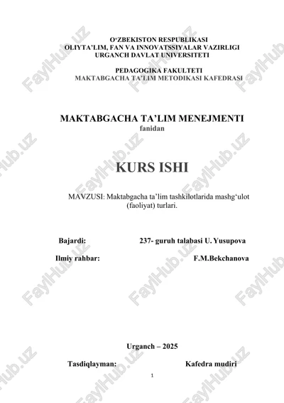 maktabgacha ta’lim tashkilotlarida mashg‘ulot (faoliyat) turlari — DOCX