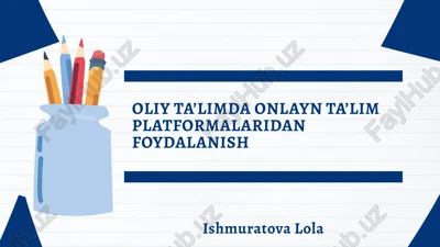 onlayn ta'lim platformalari — PPTX