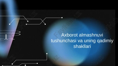 global axborot almashuvi: media vositalarining roli — PPTX