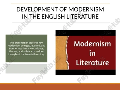 modernism in literature — PPTX