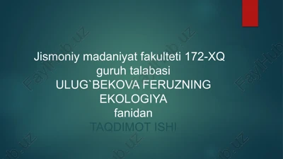 hayvonlarning biosferadagi ahamiyati va tabiatdagi roli haqida ma'lumot. — PPTX
