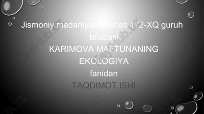 o’simliklarning biosferadagi ahamiyati — PPTX