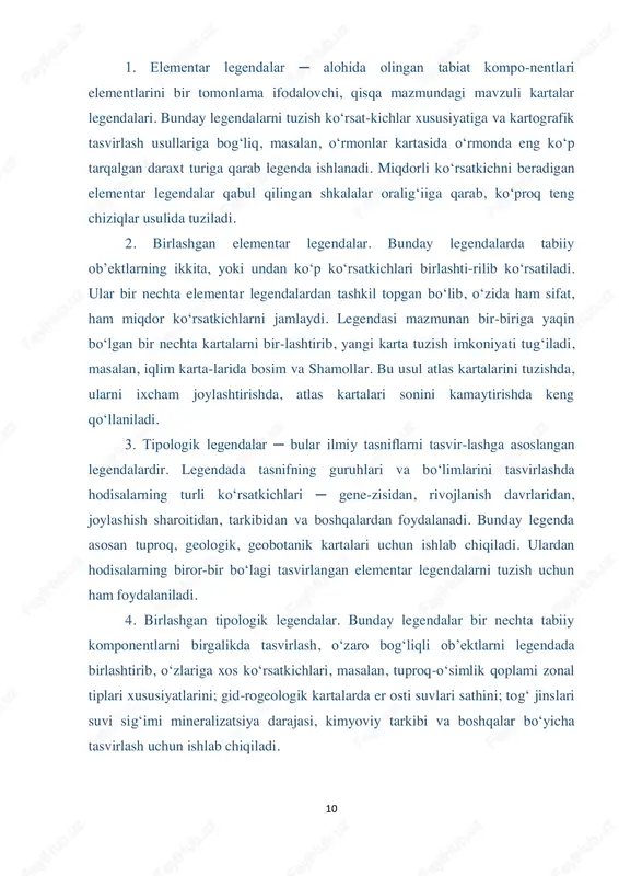 vzuli kartalar uchun foydalanilgan manbaning ma’lumotiga tayangan xolda ko‘rsatiladi. bu yozma adabiyotlarda qo‘llaniladigan uslublarga tenglashadi. hamma kartografik va boshqa materiallarni yigʻish, tahlil qilish va baholashning asosiy maqsadi – asosiy, qo‘shimcha va yordamchi manbaalarni yigʻish bo‘lib, kartani taxririy tayyorgarligi uchun va karta tarkibining hamma elementlarini tuzish uchun zarurdir. kartografik va adabiyot manbaalarini oydinlashtirish va yigʻish muharrirni unga zarur bo‘lgan materialllarni korxonaning va boshqa tashkilotlarning ma’lumotnoma xujjatidagi va kutubxonalardan olish uchun ariza tuzish, dastur bo‘yicha ularni yigʻish bilan amalga oshiriladi. kartografik materiallarni tahlil qilish, kartaning vazifasi va mazmunidan kelib chiqib, maqsadga muvofiq tarzda o‘tkaziladi. u umumiy kriteriyalarga muvofiq ravishda amalga oshiriladi, lekin bunda, yaratilayotgan kartaning xususiyatlari bilan bogʻliq, ularning nisbiy ahamiyati aniqlanadi. shuningdek, kartalashtirilish vazifasidan kelib chiqib, boshqa kriteriyalar ham o‘rnatiladi. materiallarni baholashning umumiy kriteriyalariga zamonaviylik, to‘liqlilik va mazmunning batafsilligi, geometrik jihatdan aniqligi, voqeilikka muvofiq kelishi, optimal ish texnologiyalarini qo‘llash imkoniyati (reproduktsiya qilish va shu kabi imkoniyatlar), kartaning ilmiy va ma’naviy qimmati …