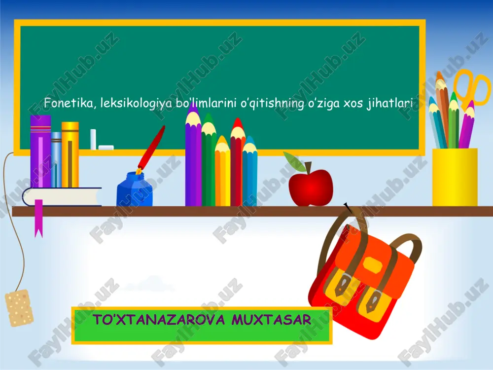 to’xtanazarova muxtasar — PPT