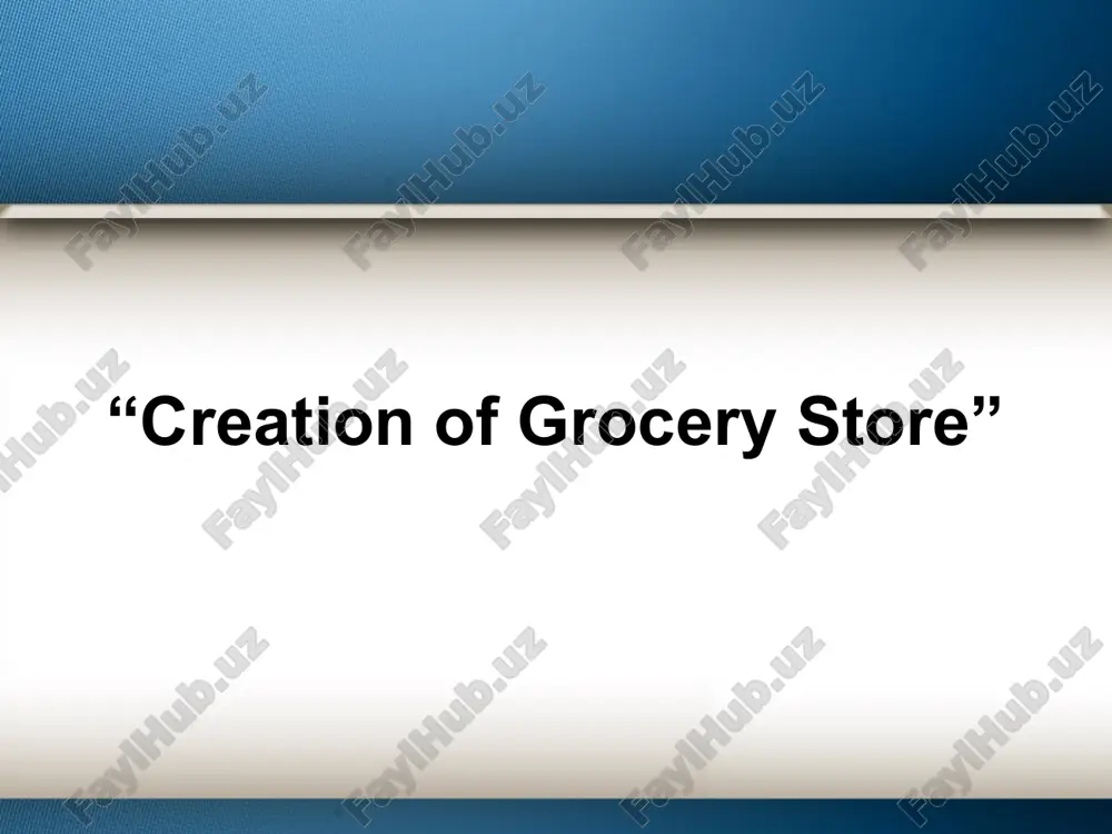 online grocery store — PPT