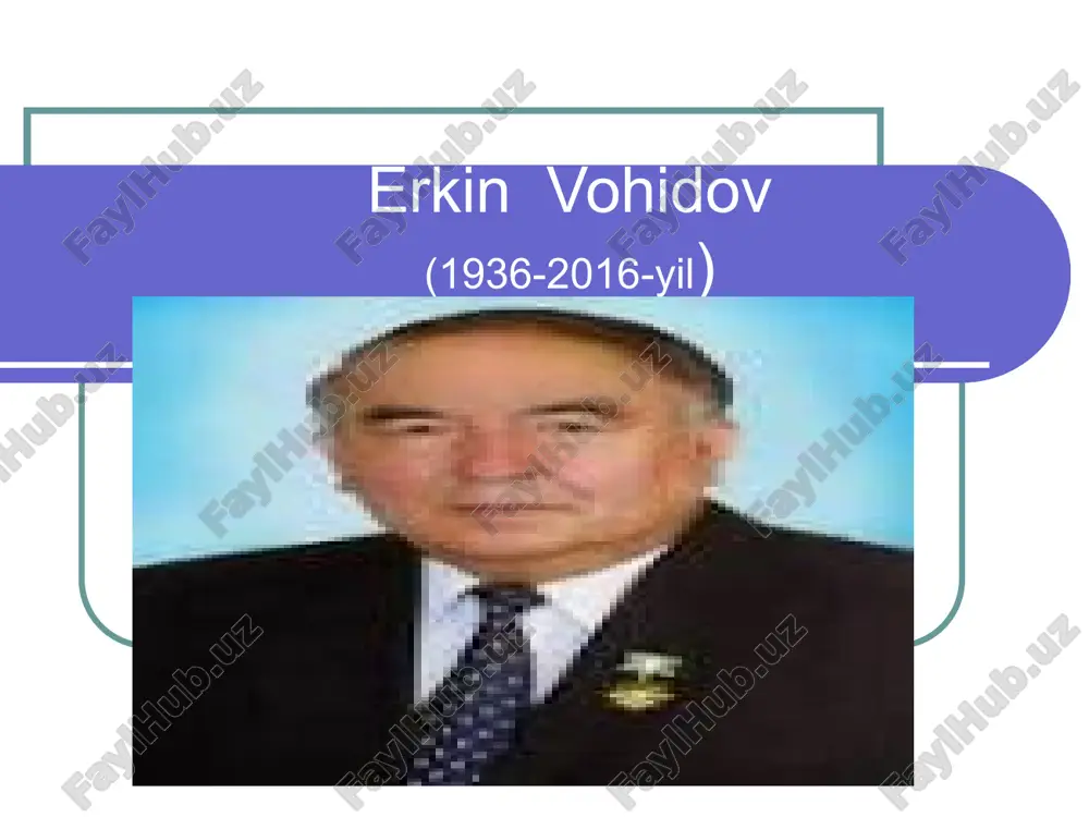 erkin vohidovning hayoti — PPT