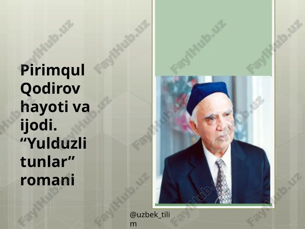 "yulduzlitunlar" romani — PPTX