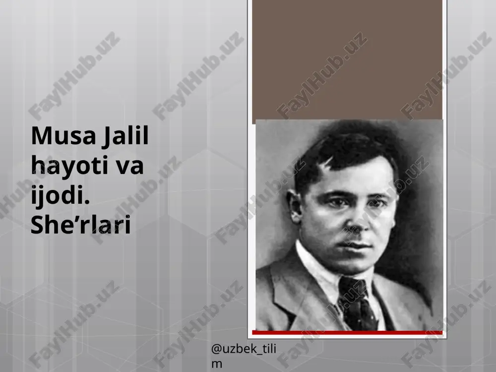 musa jalil hayoti va ijodi. she’rlari — PPTX