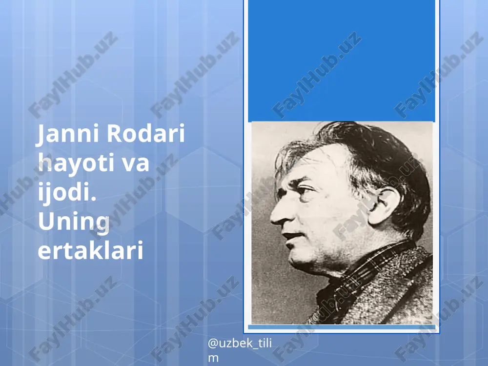 janni rodari hayoti va ijodi — PPTX