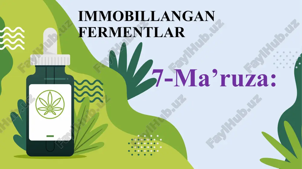 immobillangan fermentlar — PPT