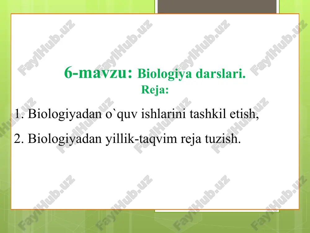 biologiya darslari — PPT