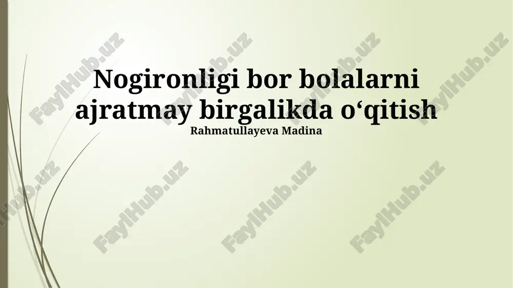 inklyuziv ta'limda innovatsion texnologiyalar — PPTX