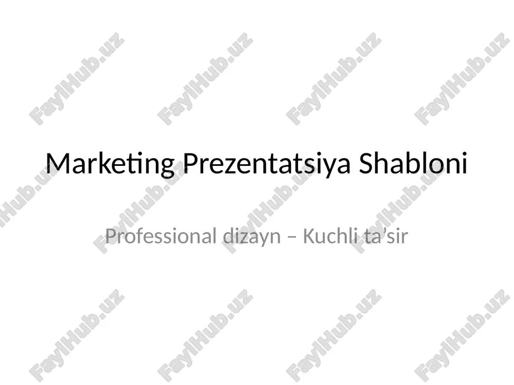 marketing shablon — PPTX