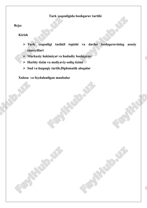 turk xoqonligida boshqaruv tartibi 25 — DOCX