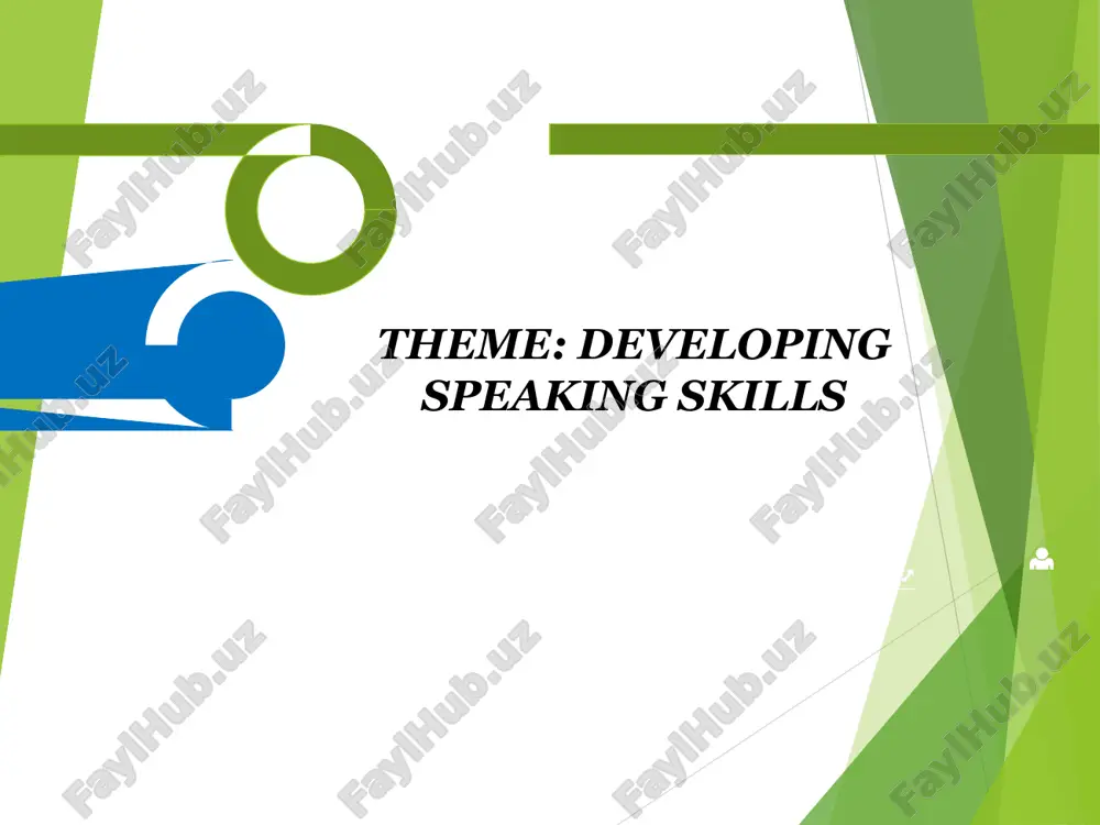 theme developing speaking skills — PPT
