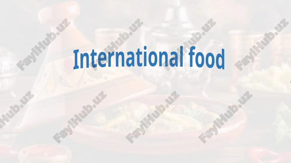 international food — PPTX