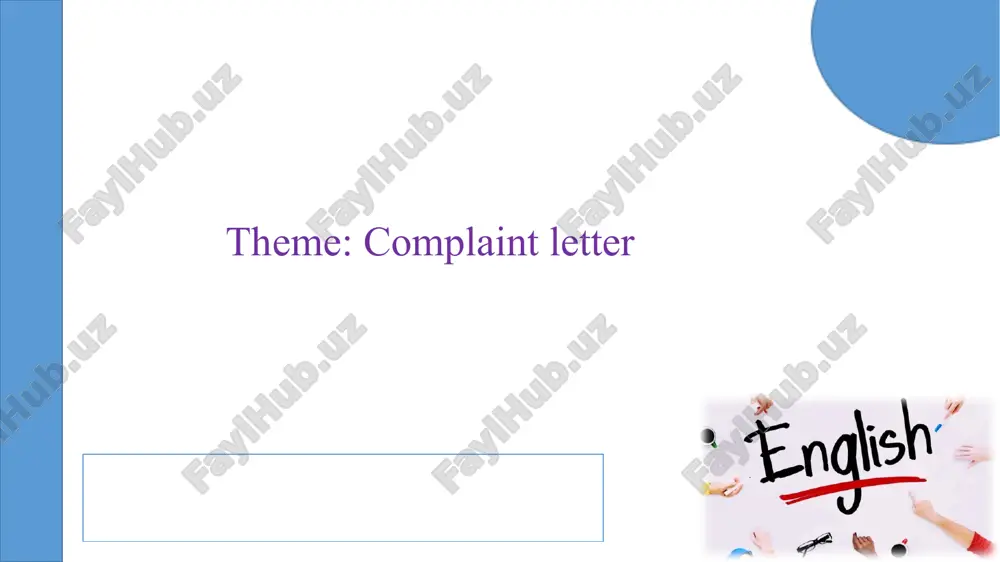 complaint letter — PPTX