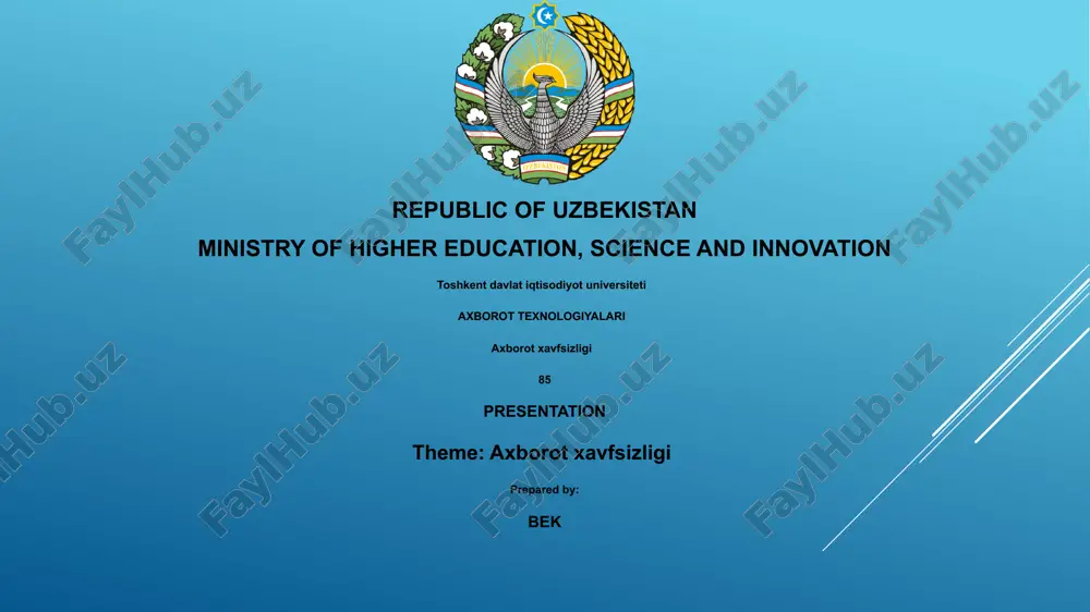 axborot xavfsizligi — PPTX