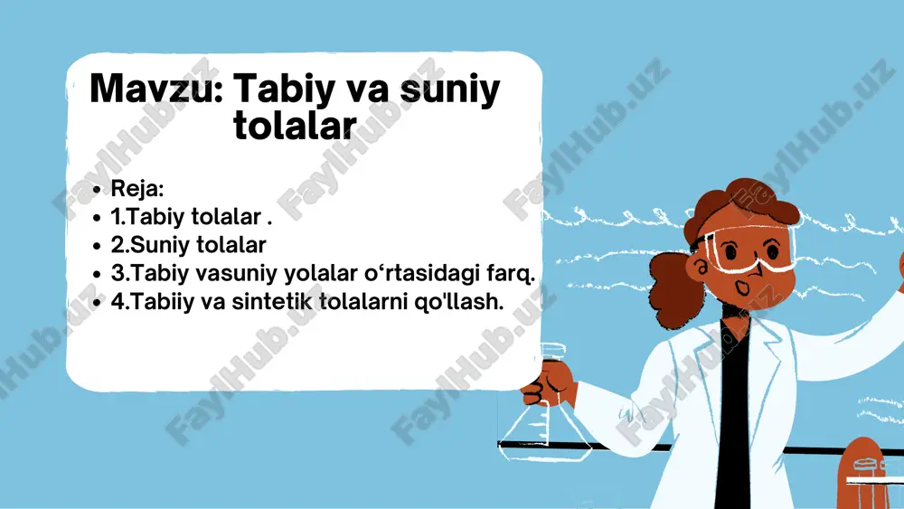 tabiiy va suniy tolalar — PDF