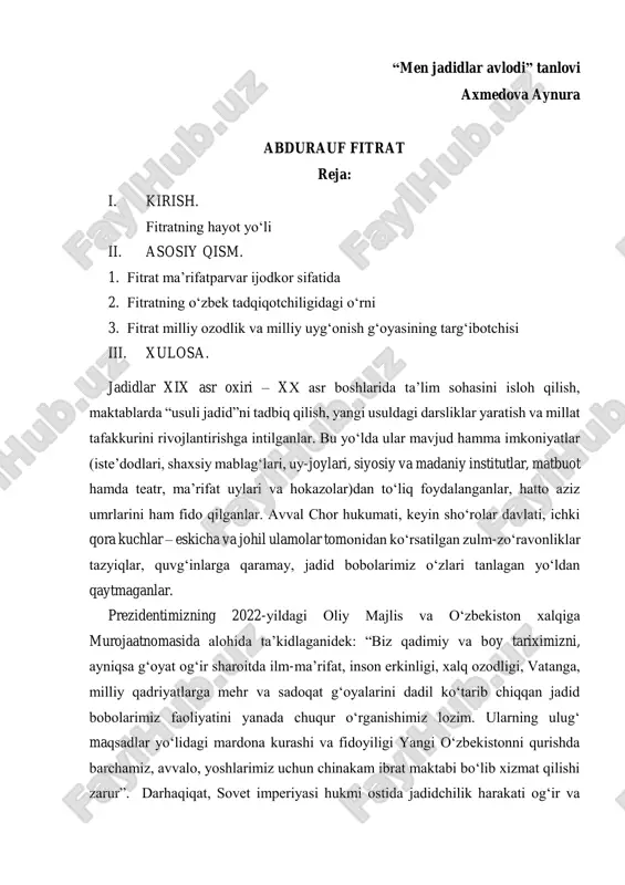 “men jadidlar avlodi” insho — PDF