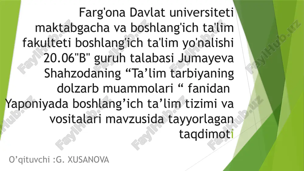 ta'lim tarbiyaning dolzarb muammolari — PPTX