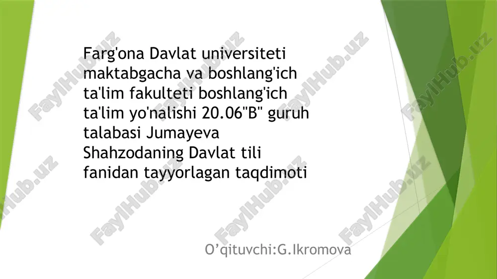 hujjatchilik tarixi va uning takomillashuvi — PPTX