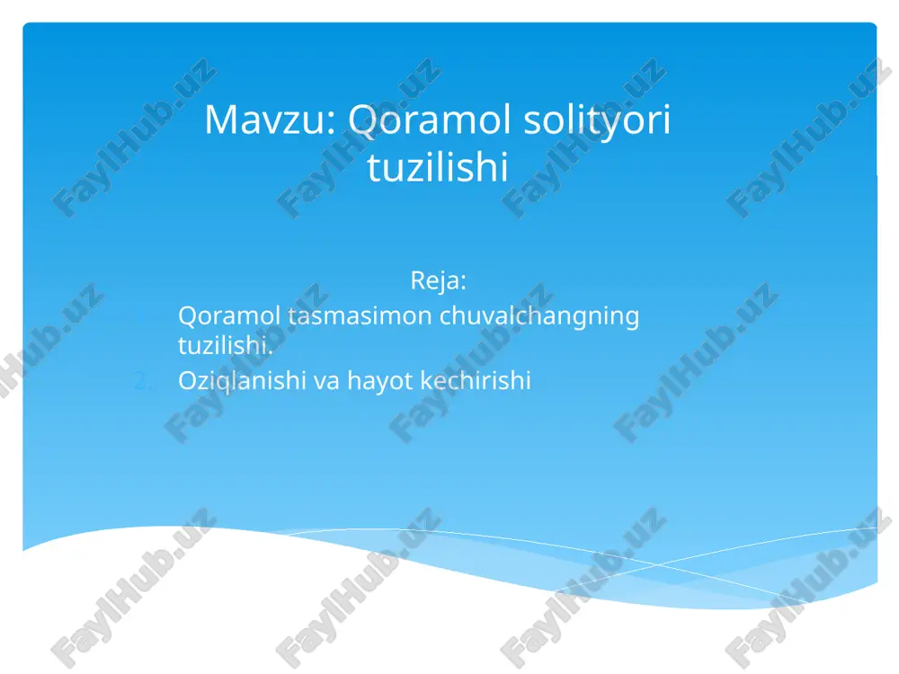 qoramolsolityorituzilishi — PPTX