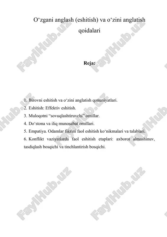 konfliktlar yechimi — DOCX