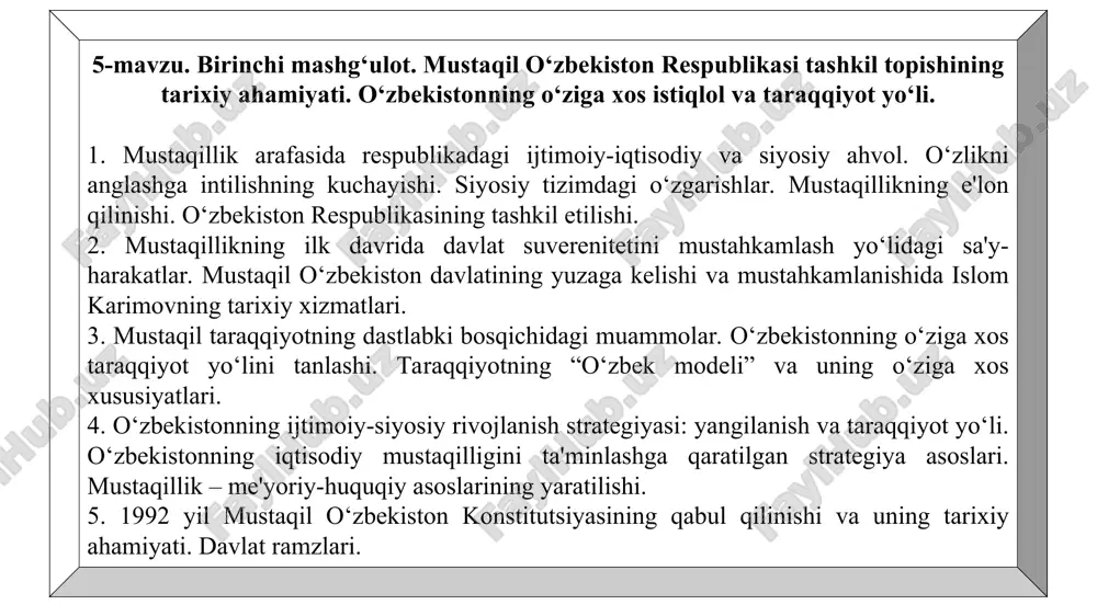 o‘zbekiston respublikasi tashkil topishi tarixi — PPT