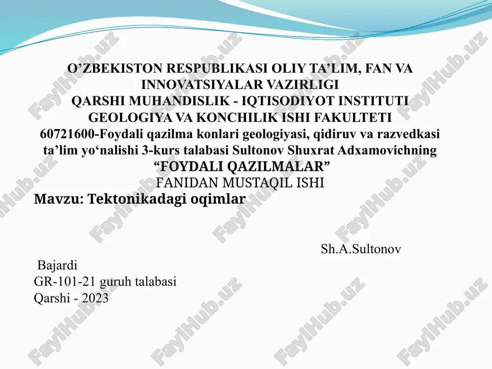 foydali qazilmalar — PPTX