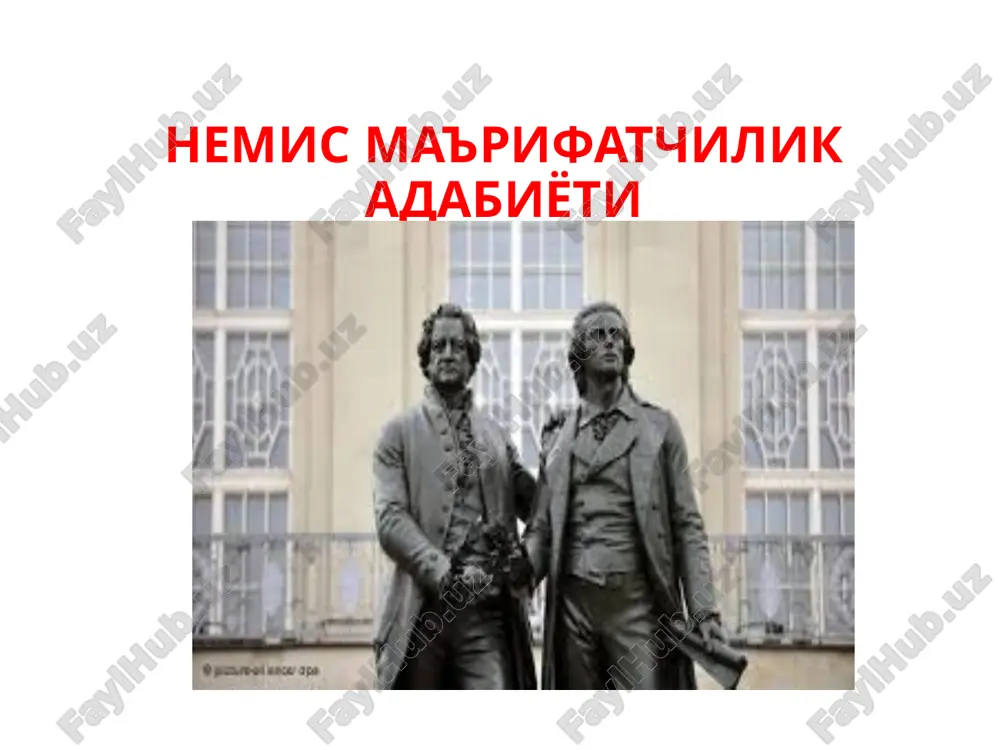 xviii asr nemis adabiyotining buyuk davri — PPTX