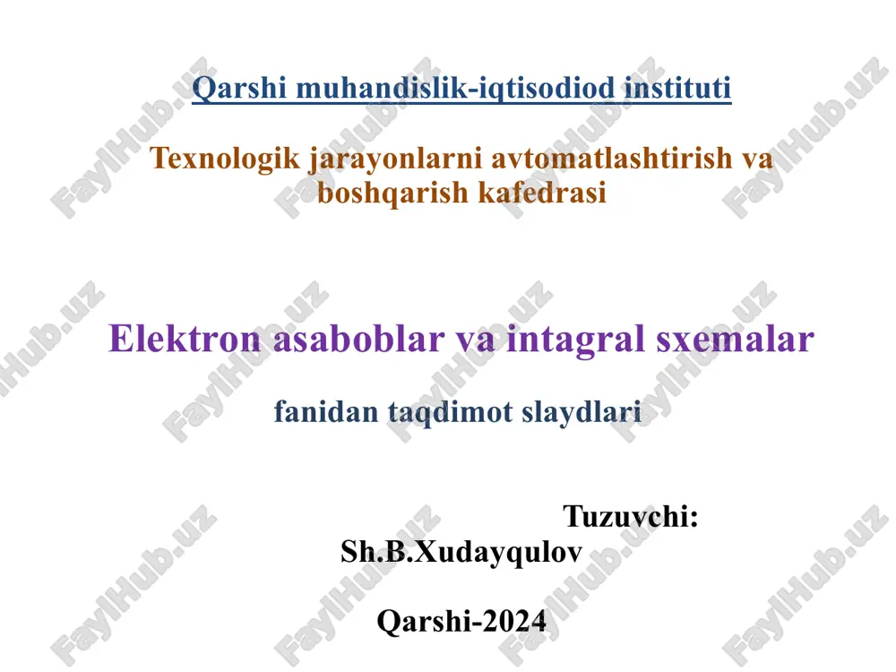 bipolyar tranzistor — PPTX