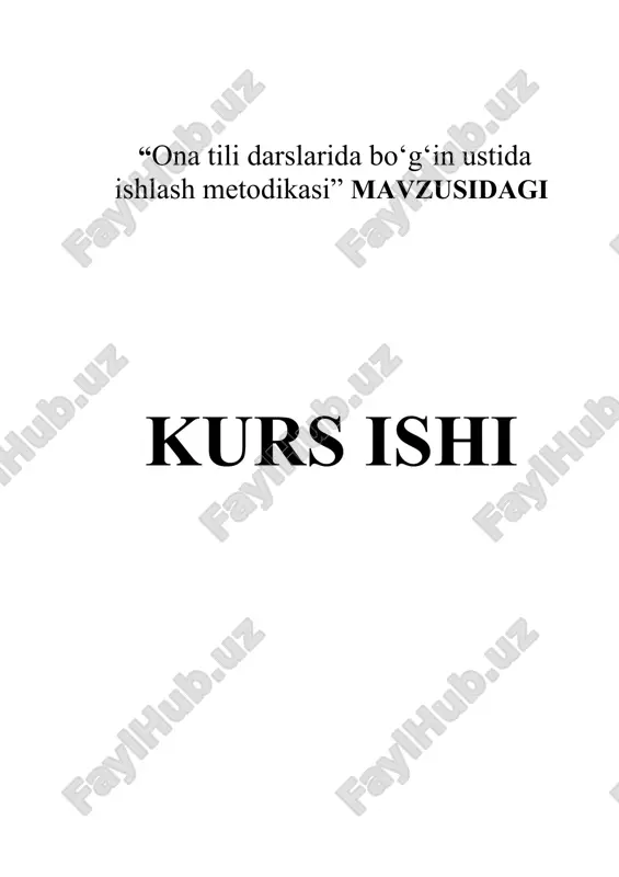 ona tili darslarida bo‘g‘in ustida ishlash metodikasi — DOCX