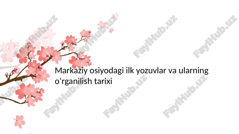 yozuvlar tarixi — PPTX