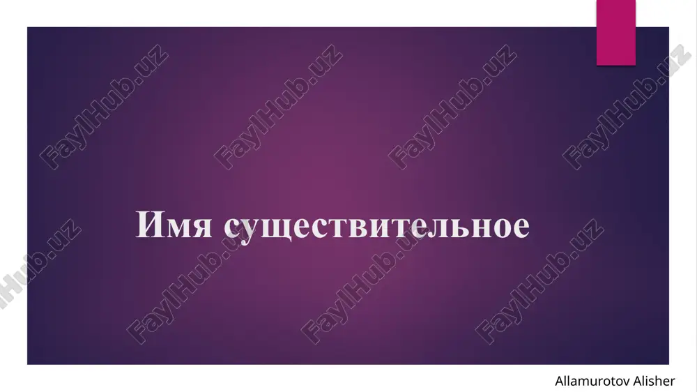 imya sushestvitelnoe — PPTX