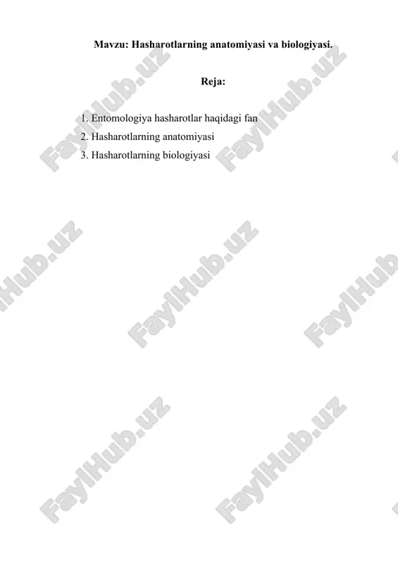 entomologiya — DOCX