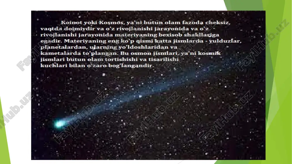 koinot. quyosh sistemasi va yer — PPT