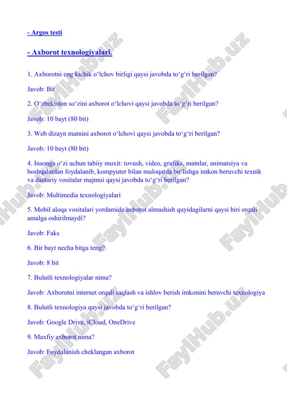 2025-yil argos testi .pdf — PDF
