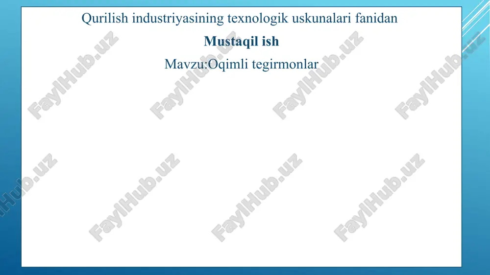 oqimlitegirmonlar — PPTX