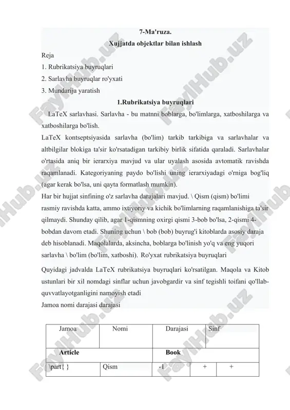 latex sarlavhasi — DOC