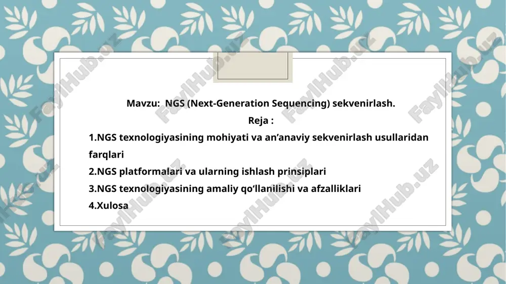 next-generation sequencing (ngs) — PPTX
