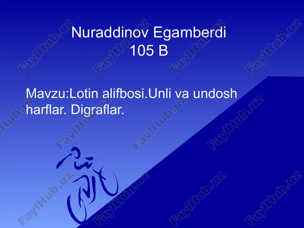 lotin tili alifbosi unli va undosh harflar pptx — PPTX