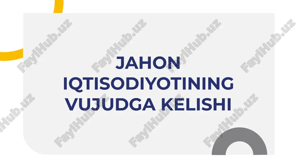 iqtisodiyotning tarixi — PDF
