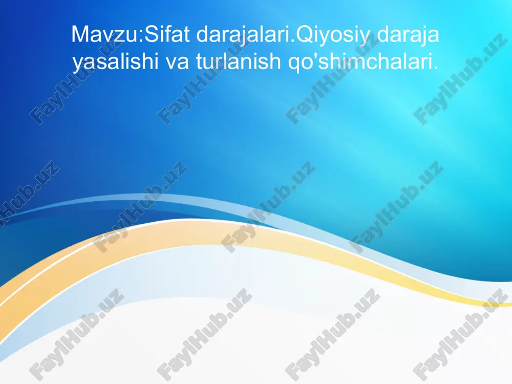 lotin tilidan sifat darajalari pptx — PPTX
