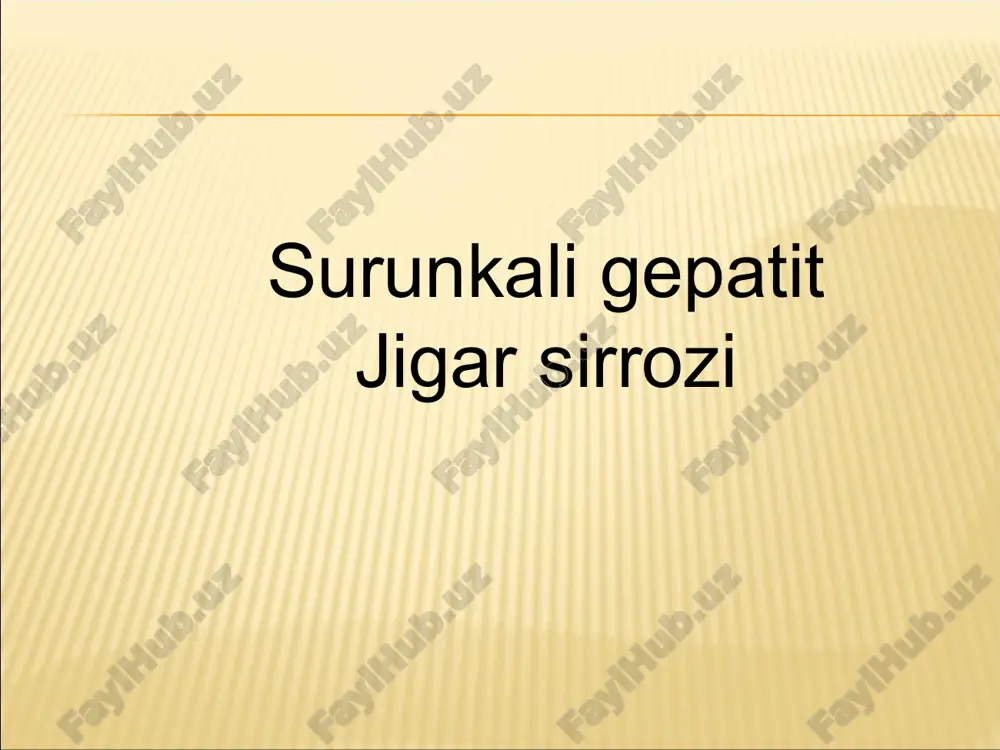 surunkali gepatit — PPTX