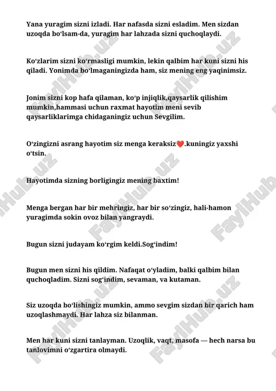 tug'ilgan kun uchun 365 kunga 365 tilak — DOCX