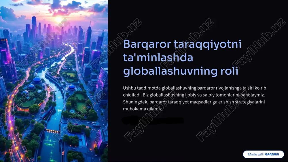 globallashuv va barqaror taraqqiyot — PDF