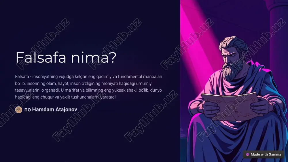 falsafa nima? — PDF
