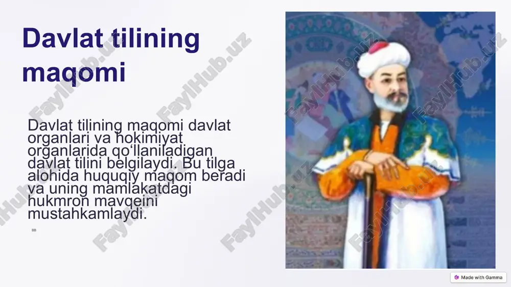 davlat tilining maqomi — PPTX